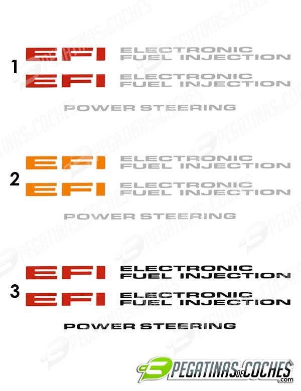 EFI Electronic Fuel Injection - Pegatinas de Coches