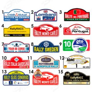 Placas de Rallye WRC